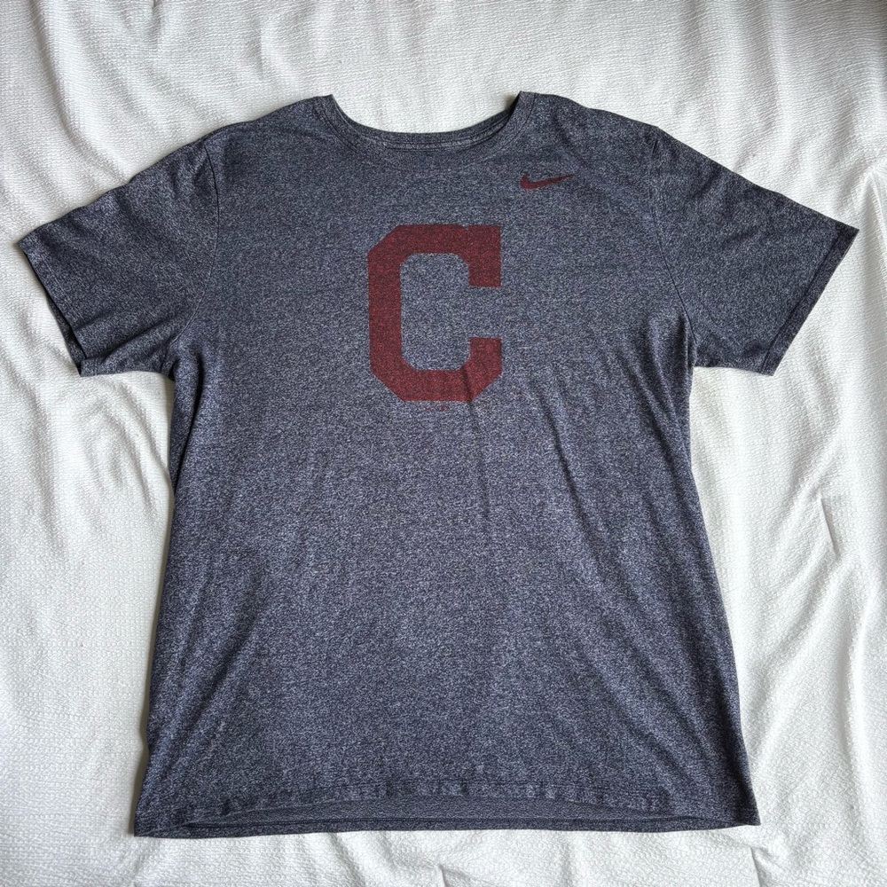 MLB Cleveland Guardians/Indians Gray Nike Tee Short Sleeve Shirt Men's Size XL